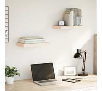 Floating Shelf Oak Veneer 40x23.5x4 cm Engineered Wood Metal Bracket Invisible