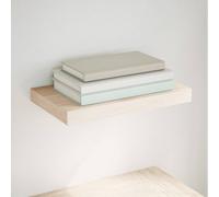 Floating Shelf Oak Veneer Engineered Wood Metal Bracket 40x23.5x4cm Natural Wall