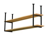 Floating Shelf RackSolid Wood & Metal Kitchen Storage Pot Holder Flower Display for Garage Restaurant & BarWallMounted Stylish Home Decor