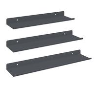 Floating Shelf Anthracite Steel Matte 40x9cm Wall-Mounted Slim Space-Saving UK