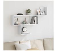 Floating Shelf White 100x15x70cm Engineered Wood Wall-Mounted Slim 20kg Storage