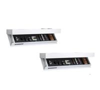 Floating Shelf with Hidden Cartment Secret Sto Solut for Living Room or Office WallMounted Shelf with Concealed Space 2PCS White Wandboard