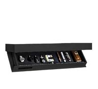 Floating Shelf with Secret Cartment Concealed Sto Solut for Living Room or Office WallMounted Shelf Hidden Sto Slish nizing Rack (Black 1PCS)