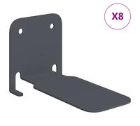 Floating Shelf with Shelf Wall-mounted with Storage Wall-Mounted Steel vidaXL