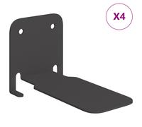Floating Shelf with Shelf Wall-mounted with Storage Wall-Mounted Steel vidaXL