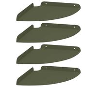 Floating Shelf Set 4pcs Anthracite Steel Quarter-Round 24cm Matte Corner Shelves