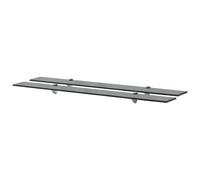 Floating Shelves 2 pcs Glass 100x10 cm 8 mm Berkfield Home Black One Size