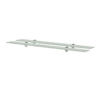 Floating Shelves 2 pcs Glass 100x10 cm 8 mm Berkfield Home Clear One Size