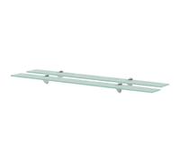 Floating Shelves 2 pcs Glass 100x10 cm 8 mm Berkfield Home Clear One Size
