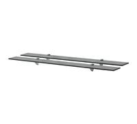 Floating Shelves 2 pcs Glass 100x20 cm 8 mm Berkfield Home Black One Size