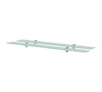 Floating Shelves 2 pcs Glass 100x20 cm 8 mm Berkfield Home Clear One Size