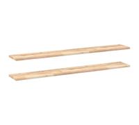 Floating Shelves Storage Wall Shelf 2 pcs Untreated Solid Wood Acacia vidaXL