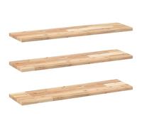 Floating Shelves Storage Wall Shelf 3 pcs Untreated Solid Wood Acacia vidaXL