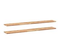 Floating Shelves Wall Storage Shelf 2pcs Oil Finished Solid Wood Acacia vidaXL