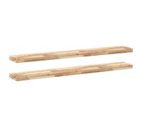 (natural, 120 x 20 x 4 cm/ 2 pcs) vidaXL Floating Shelves Wall Storage Shelf 4pcs Untreated Solid Wood Acacia
