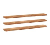 Floating Shelves Wall Storage Shelf 3pcs Oil Finished Solid Wood Acacia vidaXL