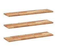 Floating Shelves Wall Storage Shelf 3pcs Oil Finished Solid Wood Acacia vidaXL