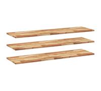 Floating Shelves Wall Storage Shelf 3pcs Oil Finished Solid Wood Acacia vidaXL