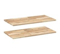 Floating Shelves Wall Storage Shelf 4pcs Untreated Solid Wood Acacia vidaXL