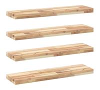 Floating Shelves Wall Storage Shelf 4pcs Untreated Solid Wood Acacia vidaXL