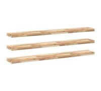Floating Shelves Wall Storage Shelf 4pcs Untreated Solid Wood Acacia vidaXL