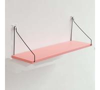 Floating Shelves Wooden for Wall Mounted, Home & Living Scaffold Board Wall Shelf, Storage Shelf for Bathroom Kitchen Bedroom Office Decorative (Pink,L-50cm)