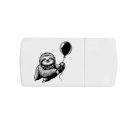 'Floating Sloth with Balloon' Pill Box with Tablet Splitter (PI00034210)
