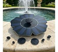 Floating Solar Fountain, 7 Nozzles with 800mAh Battery, Outdoor Water Pump for Garden Pond, Continuous Spray on Cloudy Days, Easy Install Bird Bath Decor(A)