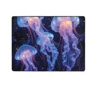 Floating Space Jellyfish A Area Rugs for Living Room Decor - Soft Throw Washable Rugs for Bedroom, 63x48 Inch Indoor Carpet for Bedroom Living Room