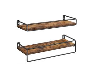 Floating spice rack set for versatile wall storage