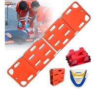 Floating Spine Board with Head Immobilizer and Straps, Lightweight Rescue Stretcher Kit for Water Emergencies and First Aid
