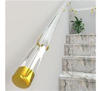 Floating Stair Handrail Transparent Railings, Handrails, Stairs, Safe and Non Slip Railings for Family and Kindergarten Corridors(Gold,150cm)
