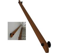Floating Stair Handrail Wooden Stair Handrail for Indoor Staircase Balustrade Non-Slip Handrail(120cm)