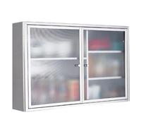 Floating Storage Cabinet with Adjustable Shelves, Double Door Wall Mounted Organizer for Kitchen, Bathroom, and Garage