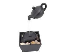 Floating Teapot Water Fountain USB 5V Battery Power Supply Ornament Tabletop Waterfall LED Lights Stones Relaxation Indoor Decoration for Bedroom Living Room