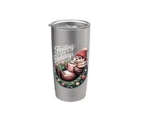 Floating Through The Holidays Cute Christmas Otter Stainless Steel Insulated Tumbler