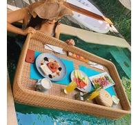 Floating Tray for Pool - Water Play Food Plate for Hot Tub and Pool Bar, Ideal for Outdoor Gatherings and Breakfasts