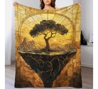 Floating Tree And Mountain Cute Blanket Fluffy Best Friend Blanket for Settee for Lover Hubby Wifey Women Men 70x80inch(180x200cm)