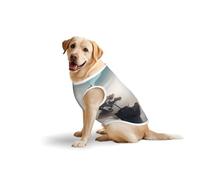 Floating Tree Large Dog Vest Pure Cotton Breathable | Anti-Shedding Tank Top for Golden Retriever, Labrador, Husky | Comfortable Sleeveless Shirt for Large Breed Dogs, Outdoor Walking 3X-Large