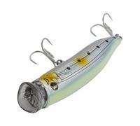 Floating Tuna Popper Fishing Lure 150mm 58g for Saltwater, ABS Resin with 3D Eyes & Stainless Steel Wire, Compatible with Surf Casting for Striped Bass Crevalle Roosterfish Dorado Mahi-Mahi