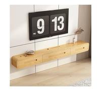 Floating TV Cabinet160cm WallMounted Entertainment Center Media Console with 2 Drawers for Living Room & Bedroom Rustic Log Color TV Unit SpaceSaving Design