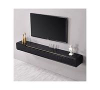 Floating TV Console Floating TV Cabinet, Minimalist Wall-mounted Hanging, Small-sized Living Room Storage Rack Floating TV Stand(Black,Small)