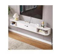 Floating TV Console Minimalist Floating TV Stand Small Living Room and Bedroom Storage Rack with Cable Management Floating TV Stand(White)