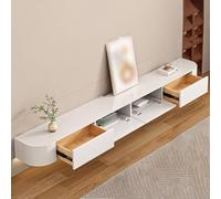 Floating Tv Shelf Stand Cabinet Unit Media Wall Mounted Long Tv Media Units Console With Storage Doors，Modern Wall Mounted Storage Cabinet with Open Shelves & Hidden Compartments Sleek TV Un