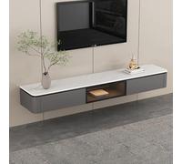 Floating Tv Shelf Stand Cabinet Unit Media Wall Mounted Long Tv Media Units Console With Storage Doors，Wall-Mounted TV Shelf with 2 Drawers, Narrow Media Console for Living Room, Hanging Ent