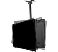 Floating TV Stand, Multifunction Single Pole Dual Sn Ceiling TV Mount, Adjustable Tilt Swivel TV Bracket, Fits 37-80inch Low Profile LED TVs TV Mount TV Stand