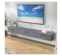 Floating TV Stand Wall Mounted,Modern Wood Media Console Shelf,Floating Entertainment Center for Under TV Storage for Living Room Bedroom(120cm/47in)