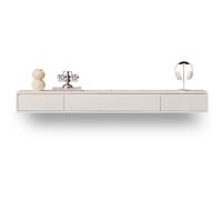 Floating TV Stand Wall-Mounted Multimedia Cabinet - 200CM White TV Unit with Drawers for Living Room Storage, Modern Space-Saving Design, Stylish and Functional TV Bench