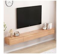 Floating TV Stand Wall Mounted TV Cabinet Hanging Entertainment Media Center Storage Console With Door And Storage (Color : A, Size : 140x24x20cm)