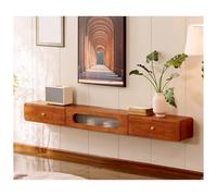 Floating TV Stand with Storage, Wall-Mounted TV Shelves, Large Media Console, Wooden TV Unit, 200cm Modern Entertainment Center, Natural Finish, Stylish Home Decor.